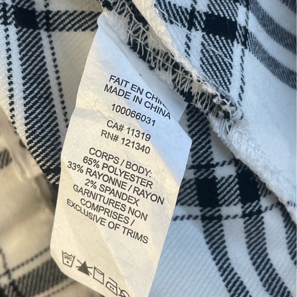 Garage White & Black Wide Plaid Pleated Tennis Prep Skirt Blokette Academia - Picture 6 of 8